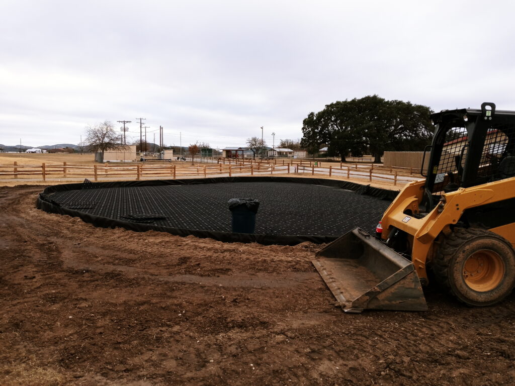 AirDrain, golf course construction, putting green, AirDrain Natural Grass Putting Green Install Flying L Resort